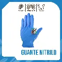GUANTE NITRILO AZUL TALLA L CAJA X 100 UND