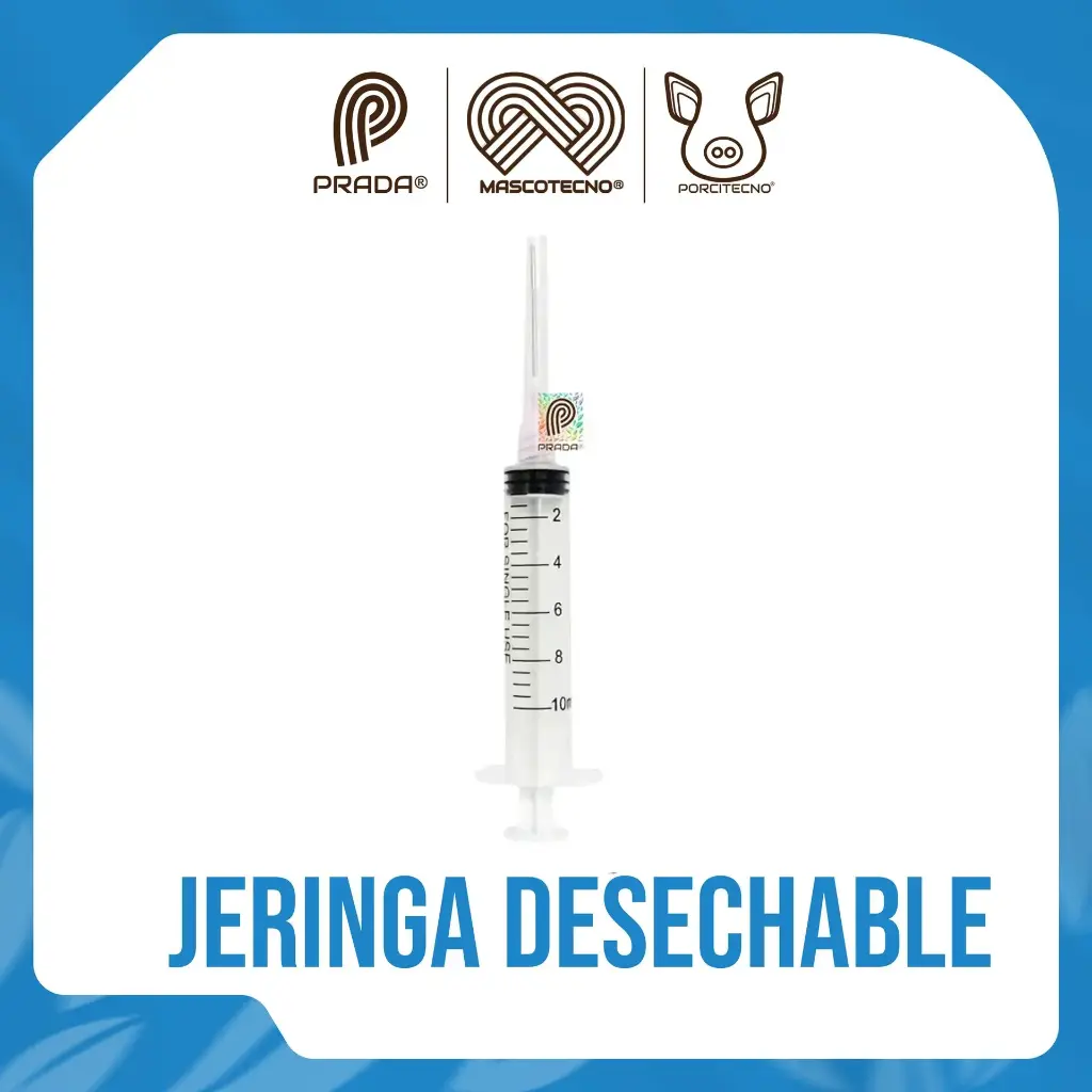 JERINGA DESECHABLE x 10 ML CON AGUJA 18 GR X 1 ½"