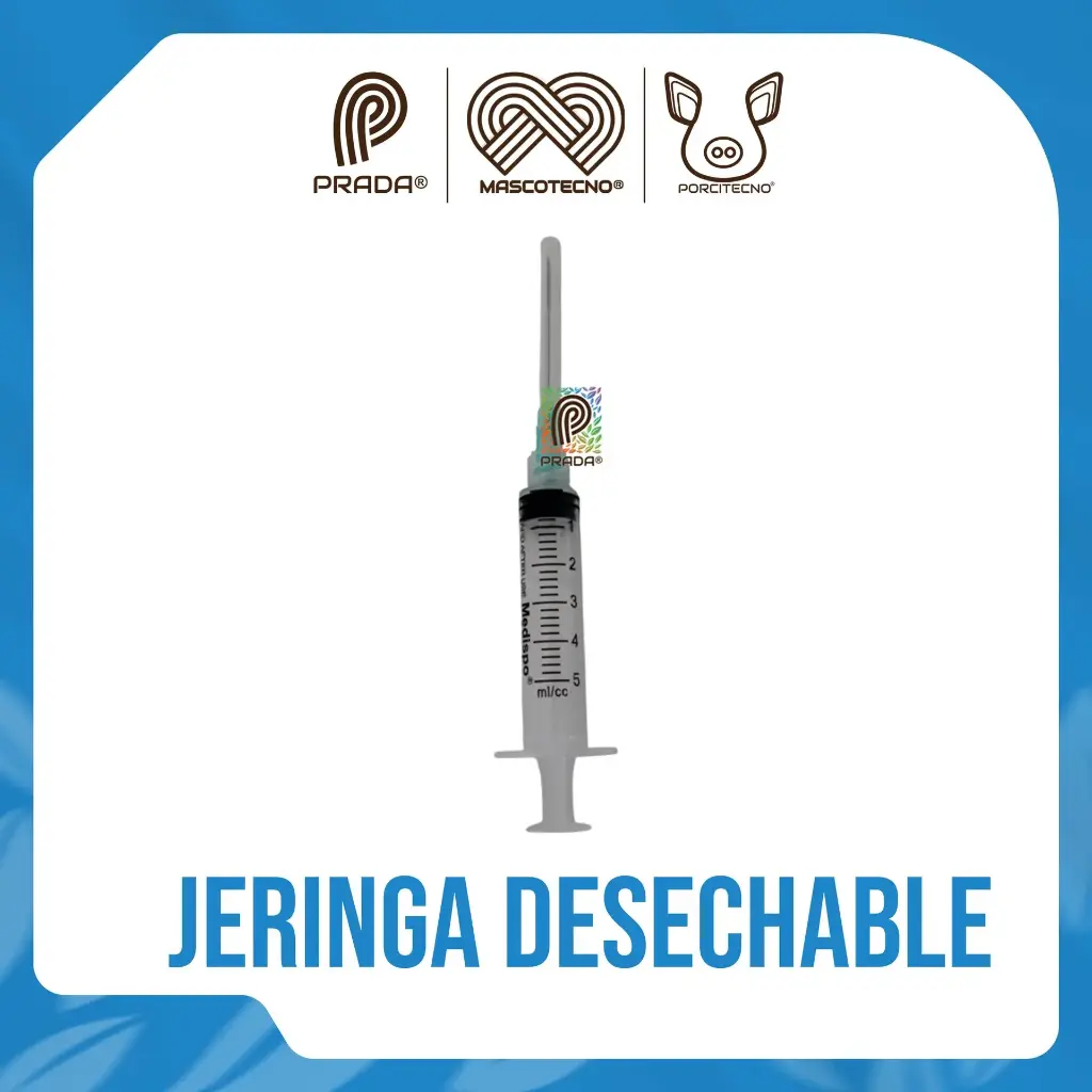 JERINGA DESECHABLE X 5 ML CON AGUJA 20G*1 1/2"