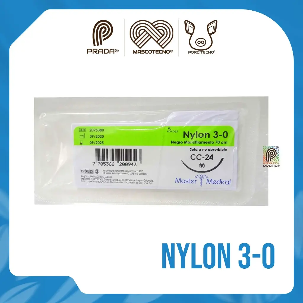 NYLON 3-0 X 70 CM