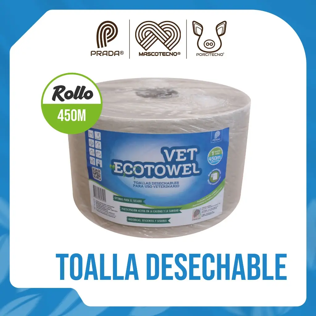 [8-0000-0028] 07747 TOALLA DESECHABLE VET ECOTOWEL 450M