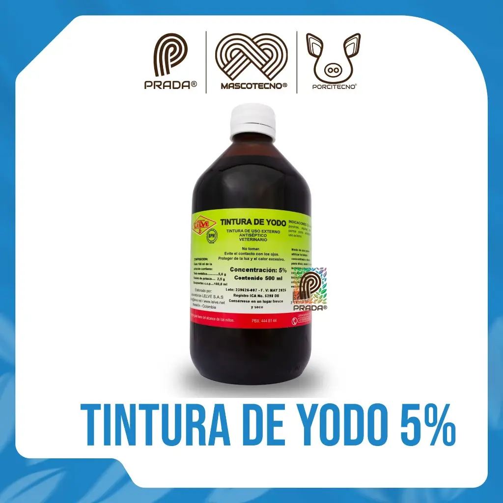 TINTURA DE YODO 5% X 500 ML