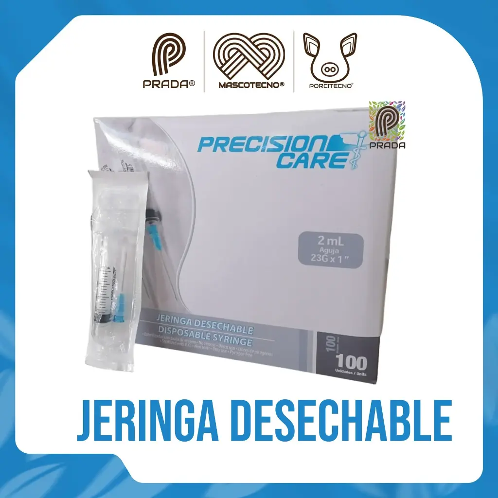 JERINGA DESECHABLE X 2 ML CON AGUJA 23 GR X 1"