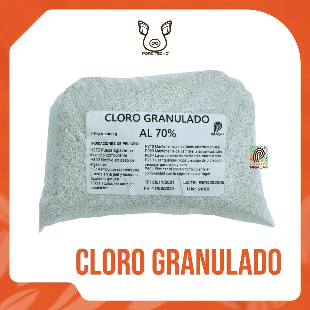 [8-0000-0340] CLORO GRANULADO 70% X 1000 G