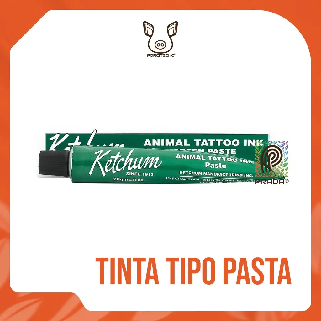 TINTA TIPO PASTA VERDE PARA TATUAR ANIMALES {M}