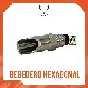 07866 Bebedero Hexagonal tipo nipple en acero inoxidable para adultos x 1/2