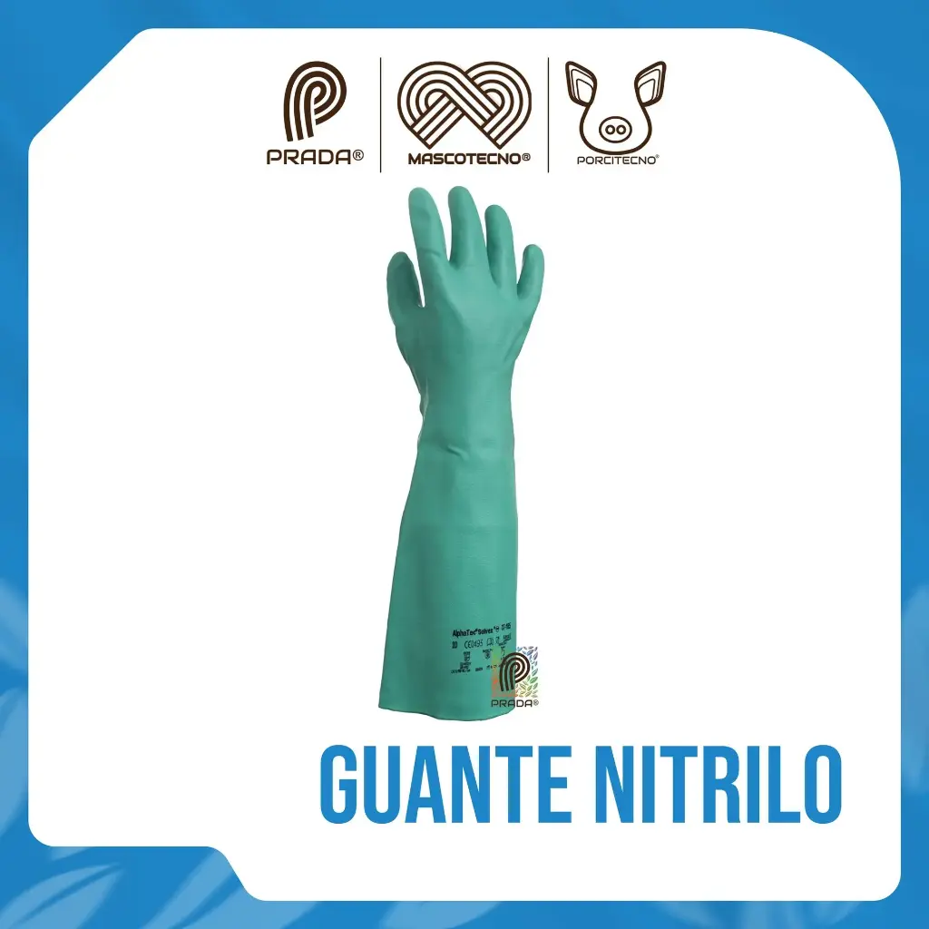 [7-1401-0603] GUANTE NITRILO SOLVEX -ANSELL 18" TALLA 10   (LARGOS)