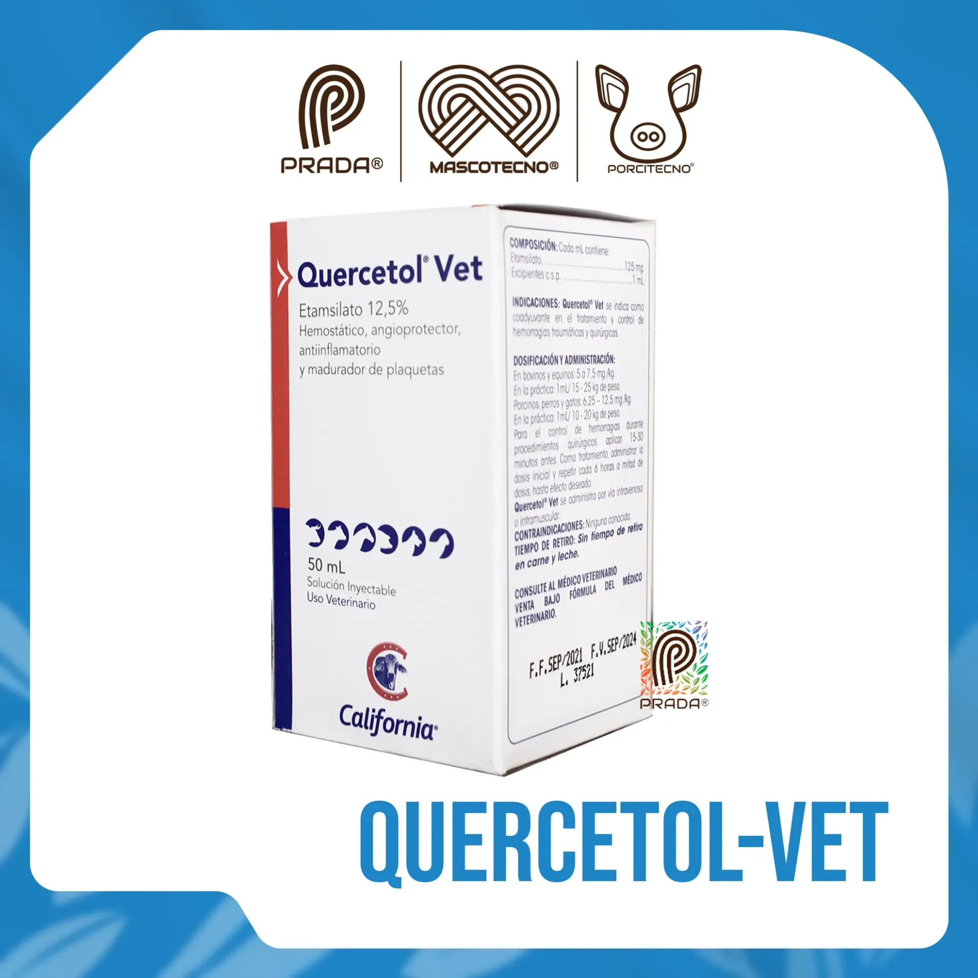 QUERCETOL-VET INY X 50 ML