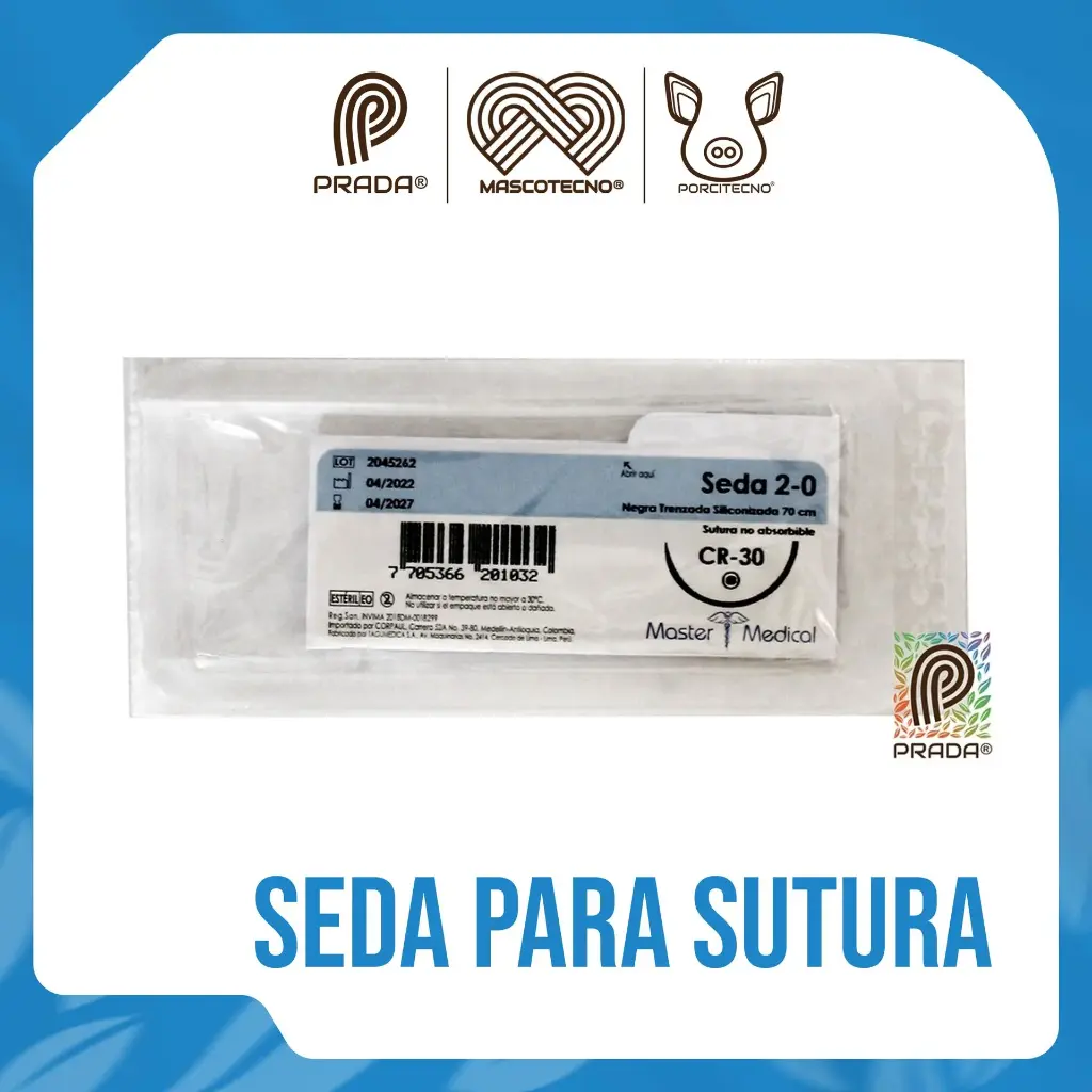 SEDA PARA SUTURA 2.0 CON AGUJA {M}