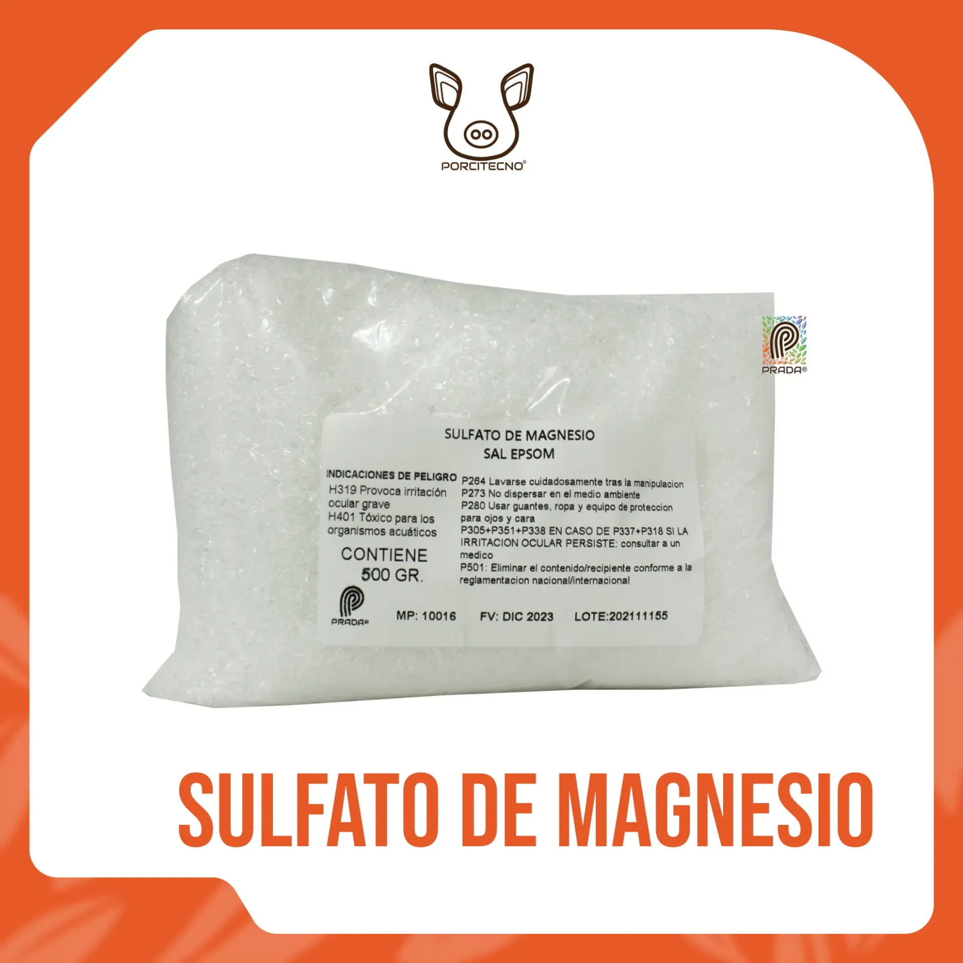 SULFATO DE MAGNESIO X 500 GR (SAL EPSOM)