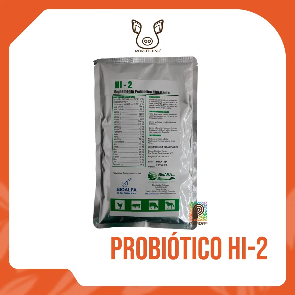 [5-0000-0701] PROBIÓTICO HI-2  X 1 KILO (VIENEN 2 BOLSAS DE 500 GR)