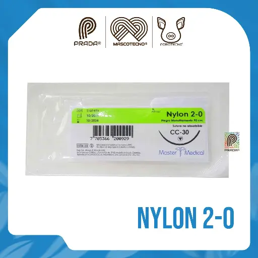[7-0107-0780] NYLON 2-0 MONO CC 30 90 CM