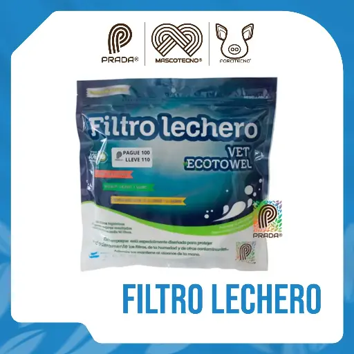 [6-0100-0054] FILTRO LECHERO VET ECOTOWEL X 100 UND [07918]