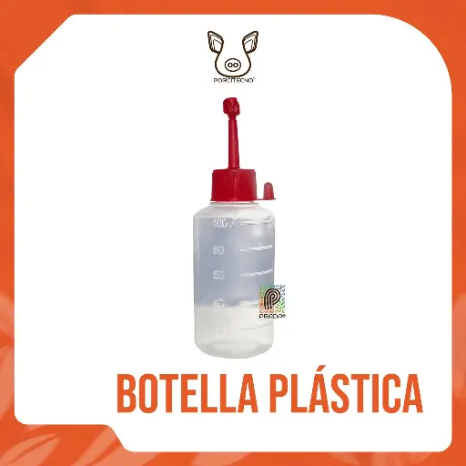 [7-0080-0227] BOTELLA PLASTICA INSEMINACION CON TAPA 100 ML